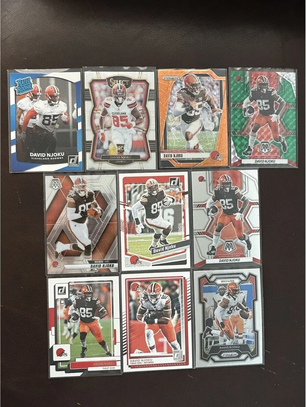 2017 DAVID NJOKU PANINI ROOKIES+SPECIALPRIZM/MOSAIC INSERT PARALLELS 10 CARD LOT